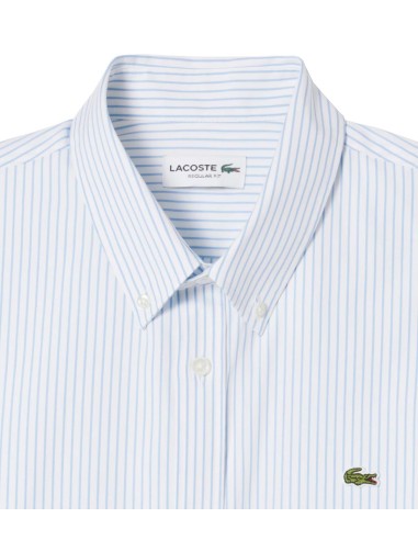 Lacoste - Camisa de Pinpoint de Rayas Regular Fit