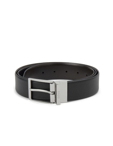 BOSS - Cinturón con Hebilla Plateada