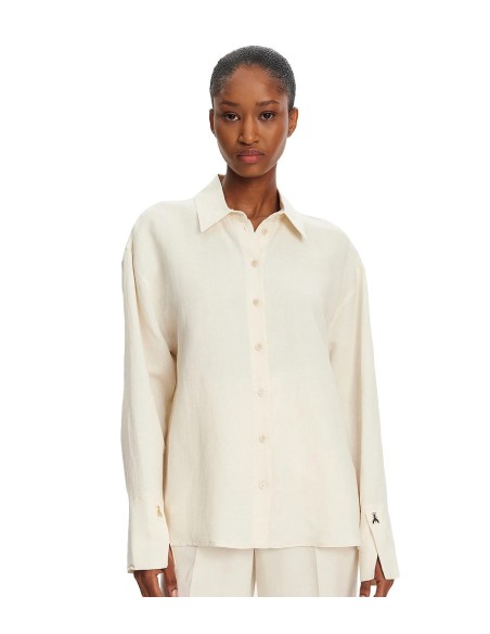 Patrizia Pepe - Camisa de Viscosa y Lino "ESSENTIAL"