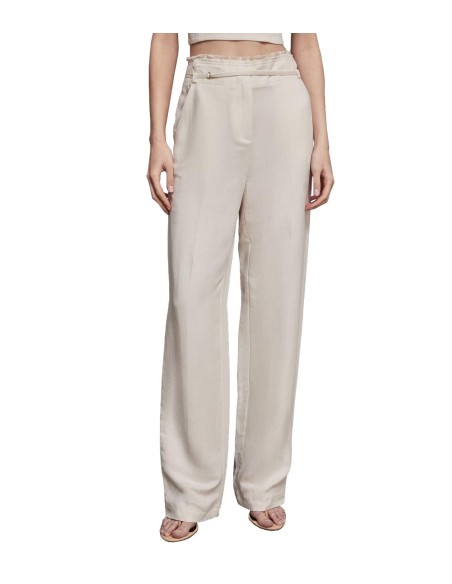 Patrizia Pepe - Pantalón de Viscosa y Lino "ESSENTIAL"