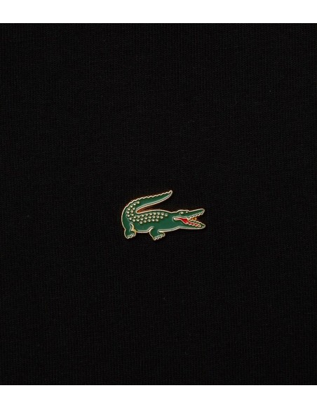 Lacoste - Camiseta Negra Hombre - Oversize Básica
