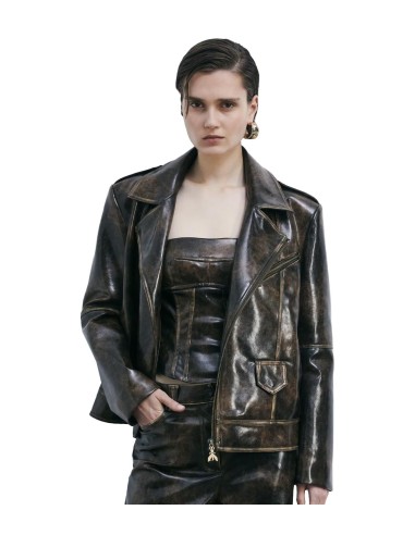 Patrizia Pepe - Cazadora Oversize de Tejido Revestido