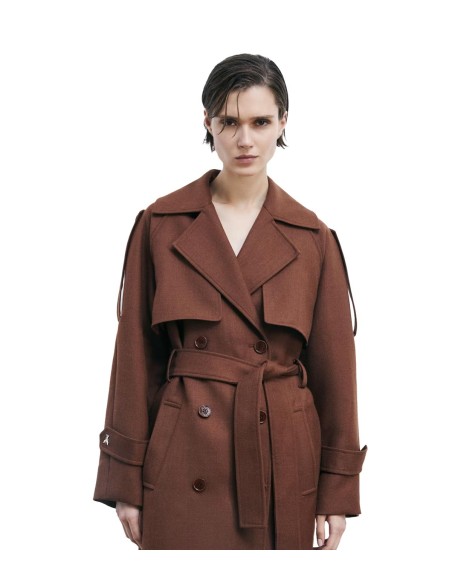 Patrizia Pepe - Abrigo Trench de Lana