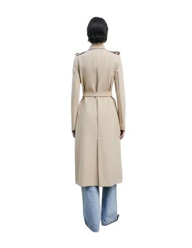 Patrizia Pepe - Gabardina con Hebilla de Nailon Bielástico