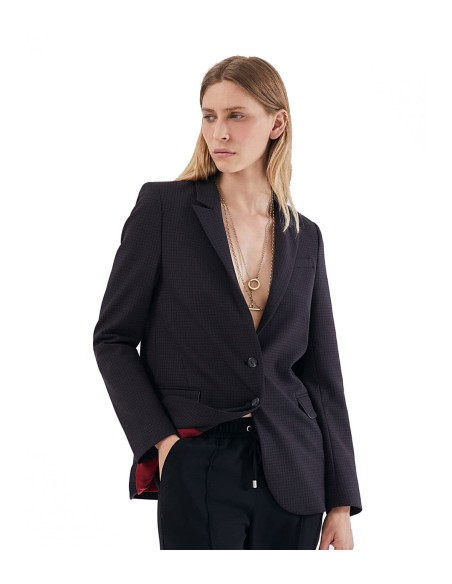 IKSS - Chaqueta Mujer Negra - Americana Larga