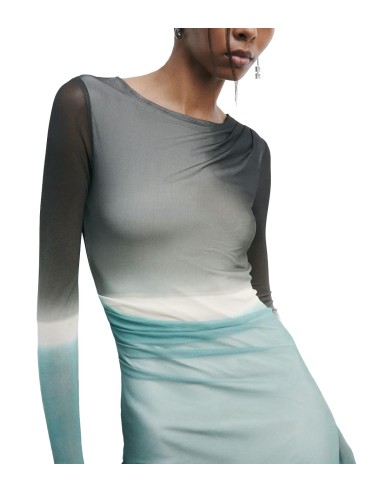 Patrizia Pepe - Vestido Largo Degradado de Tul Elástico