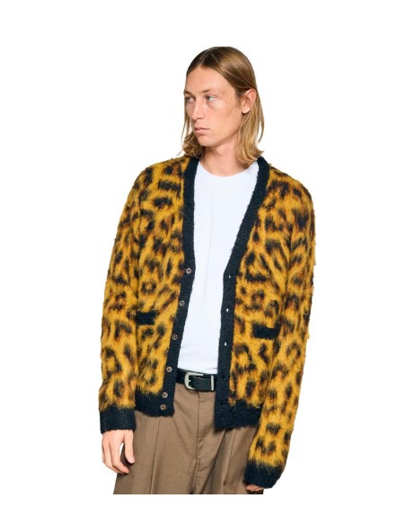 Obey - Cardigan Abotonado Patron Leopardo