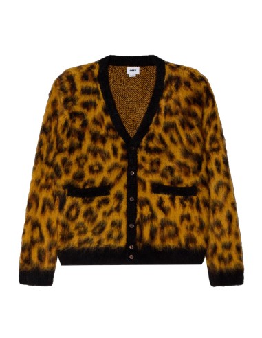 Obey - Cardigan Abotonado Patron Leopardo