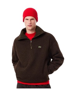 Lacoste - Sudadera Polar con Cuello Alto de Cremallera