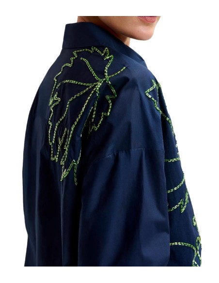 Essentiel Antwerp - Camisa Oversize de Algodón con Bordado de Cuentas