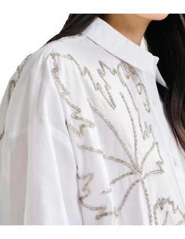 Essentiel Antwerp - Camisa Oversize con Bordados de Cuentas