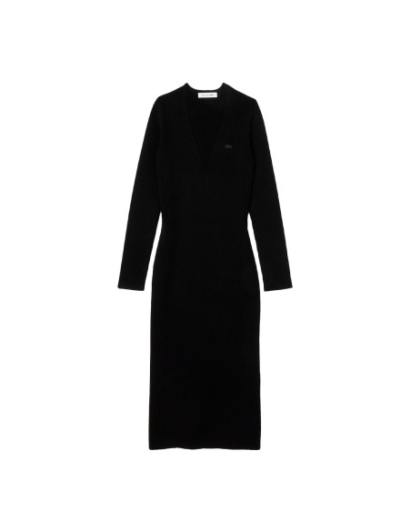 Lacoste - Vestido Largo De Canalé