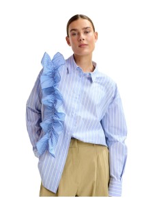 Essentiel Antwerp - Camisa a Rayas con Volante