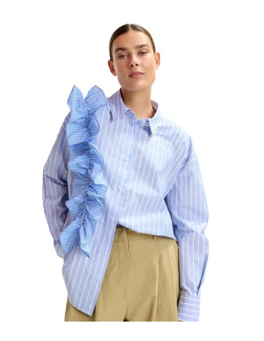 Essentiel Antwerp - Camisa a Rayas con Volante