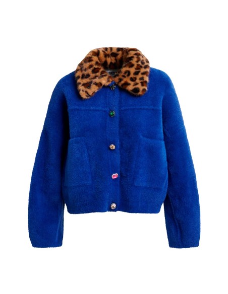 Essentiel Antwerp - Chaqueta Con Cuello De Piel Sintética