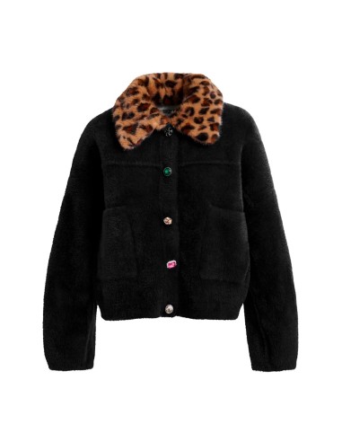 Essentiel Antwerp - Chaqueta Con Cuello De Piel Sintética