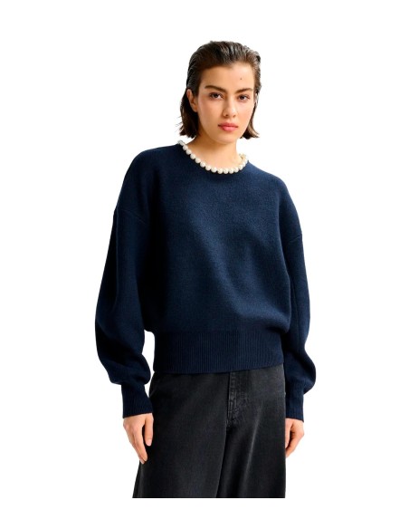 Essentiel Antwerp - Jersey De Punto Adornado Con Perlas