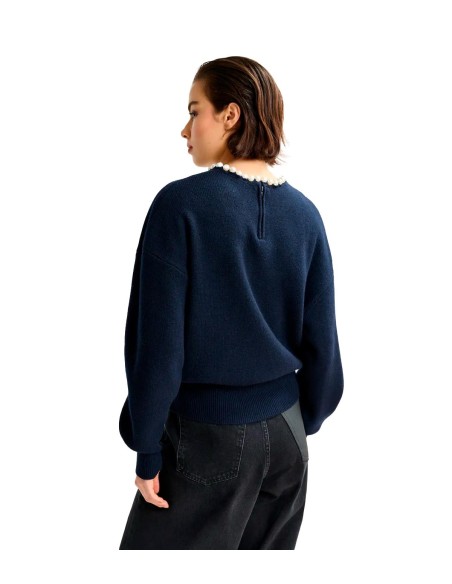 Essentiel Antwerp - Jersey De Punto Adornado Con Perlas