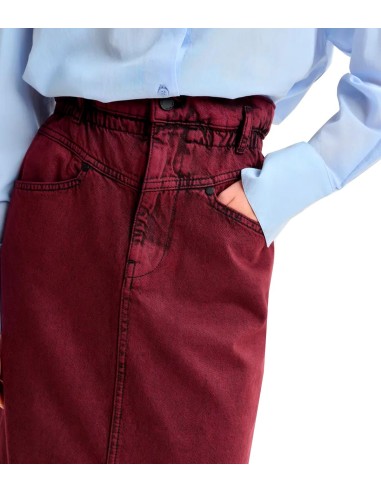 Essentiel Antwerp - Falda Vaquera De Cintura Paperbag