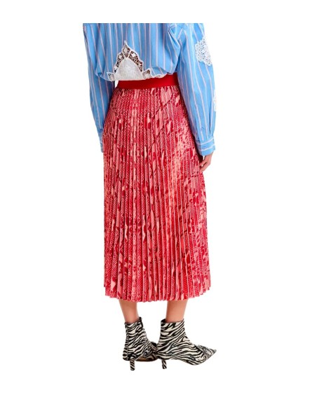 Essentiel Antwerp - Falda Plisada Con Estampado De Serpiente