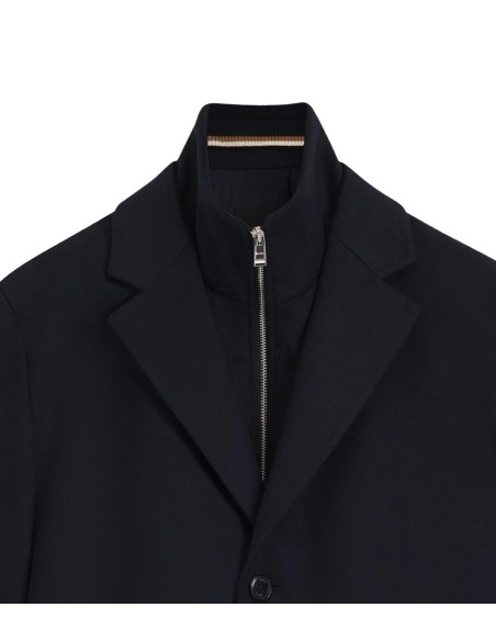 BOSS - Abrigo Regular Fit de Lana y Cachemir con Chaleco Interior Desmontable