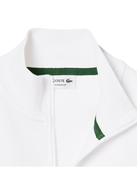 Lacoste - Sudadera de Felpa con Cuello de Cremallera