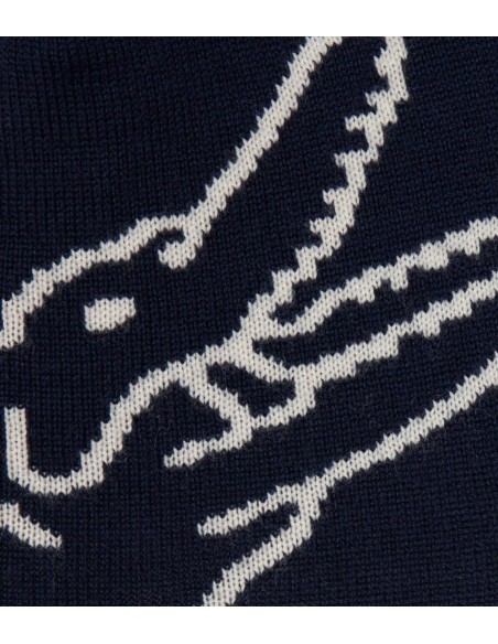 Lacoste - Gorro de Lana con Cocodrilo de Jacquard