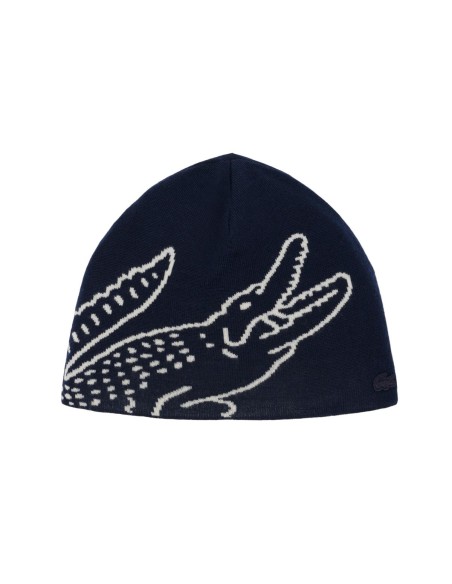 Lacoste - Gorro de Lana con Cocodrilo de Jacquard