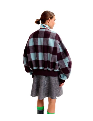 Essentiel Antwerp - Chaqueta Bomber De Lana A Cuadros