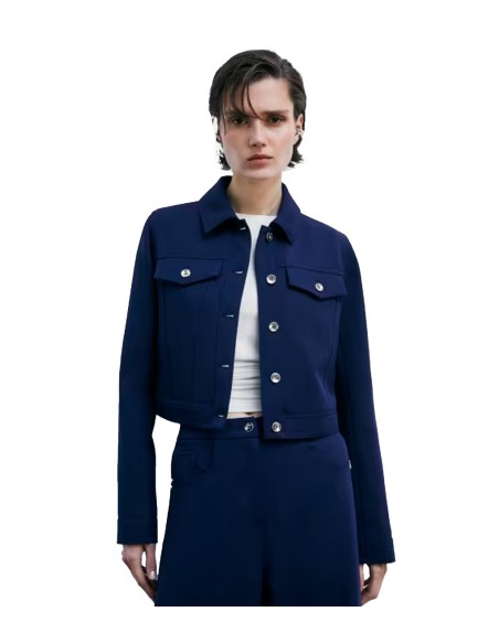 Patrizia Pepe - Chaqueta Corta Efecto Denim