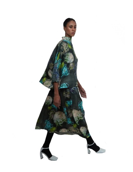 Psophia - Falda Mujer Multicolor - Seda Est