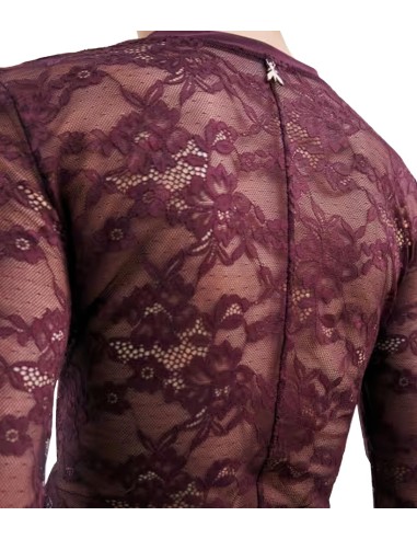 Patrizia Pepe - Top De Encaje Elástico De Manga Larga