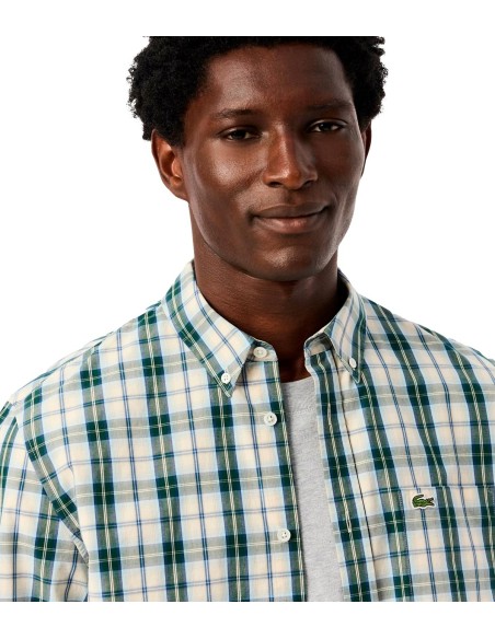 Lacoste - Camisa De Corte Regular Con Cuadros Escoceses