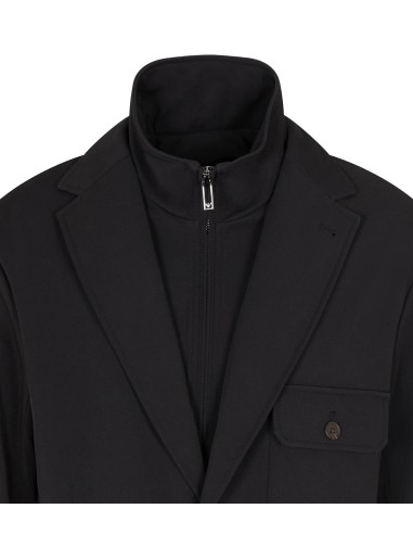 Armani - Blazer Acolchado Multibolsillos en Sarga Elástica de Nailon