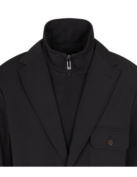 Armani - Blazer Acolchado Multibolsillos en Sarga Elástica de Nailon