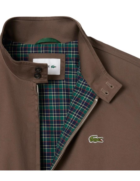 Lacoste - Chaqueta Harrington de Sarga Repelente al Agua