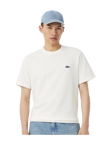 Lacoste - Camiseta Gruesa de Jersey con Cocodrilo con Paisaje