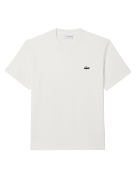 Lacoste - Camiseta Gruesa de Jersey con Cocodrilo con Paisaje