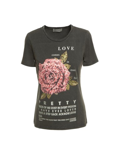 BSB - Camiseta con Estampado y Pedrería