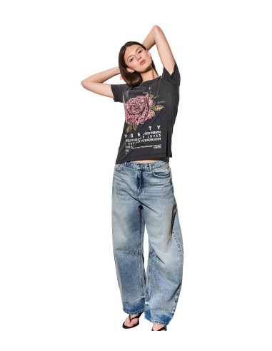 BSB - Camiseta con Estampado y Pedrería