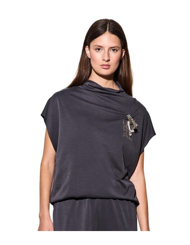 BSB - Blusa de Manga Corta con Alfiler