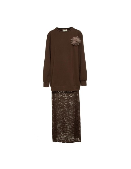 BSB - Vestido con Sudadera y Encaje