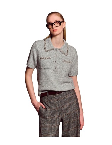 BSB - Suéter Abotonado De Manga Corta