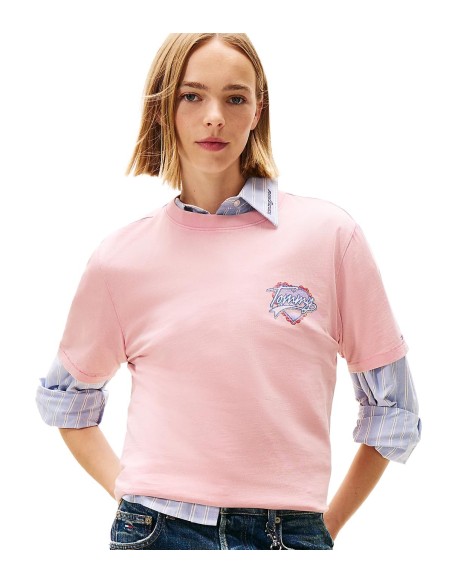Tommy Jeans - Camiseta con Estampado de Corazones