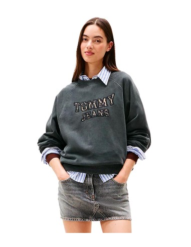 Tommy Jeans - Sudadera Leopard Varsity