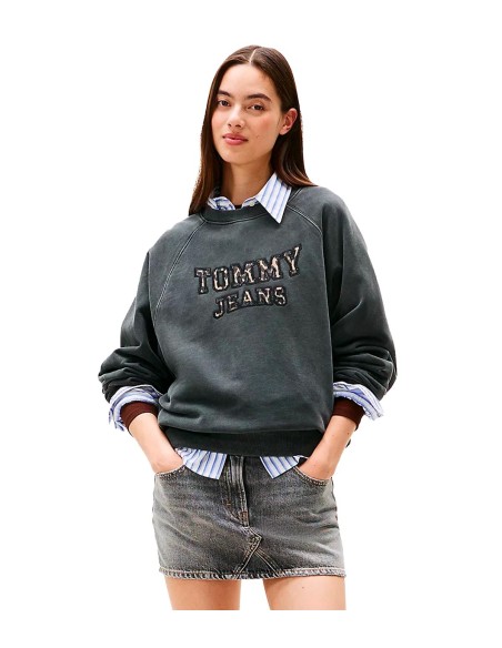 Tommy Jeans - Sudadera Leopard Varsity