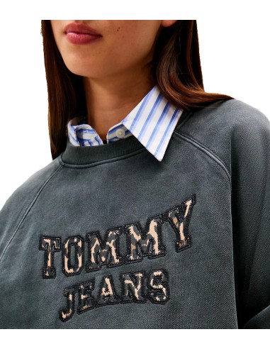 Tommy Jeans - Sudadera Leopard Varsity
