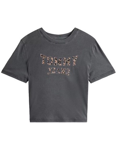 Tommy Jeans - Camiseta Leopard Varsity