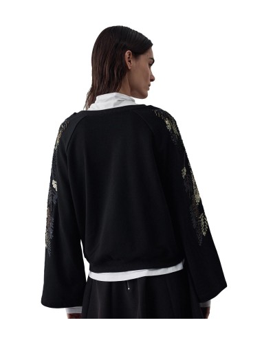 BSB - Sudadera con Mangas con Lentejuelas