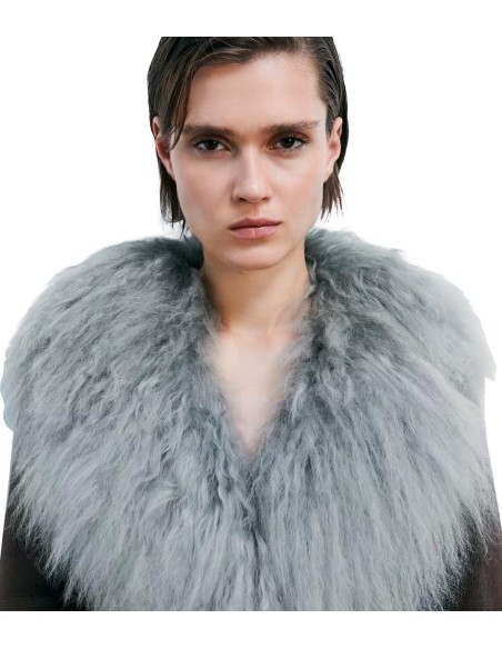 Patrizia Pepe - Cazadora  De Shearling Con Cuello De Pelo